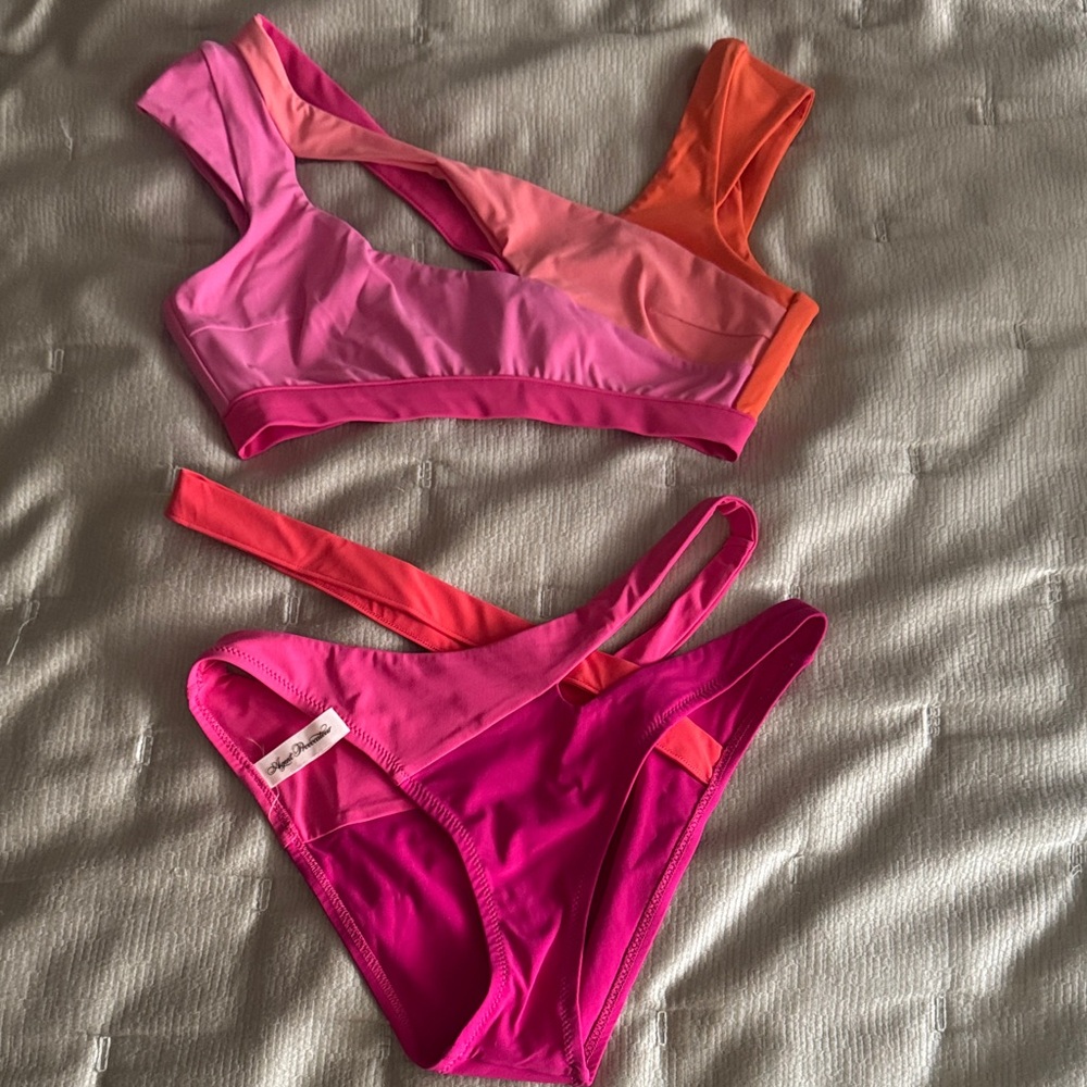 Agent Provocateur Pink and Orange Bikini Set